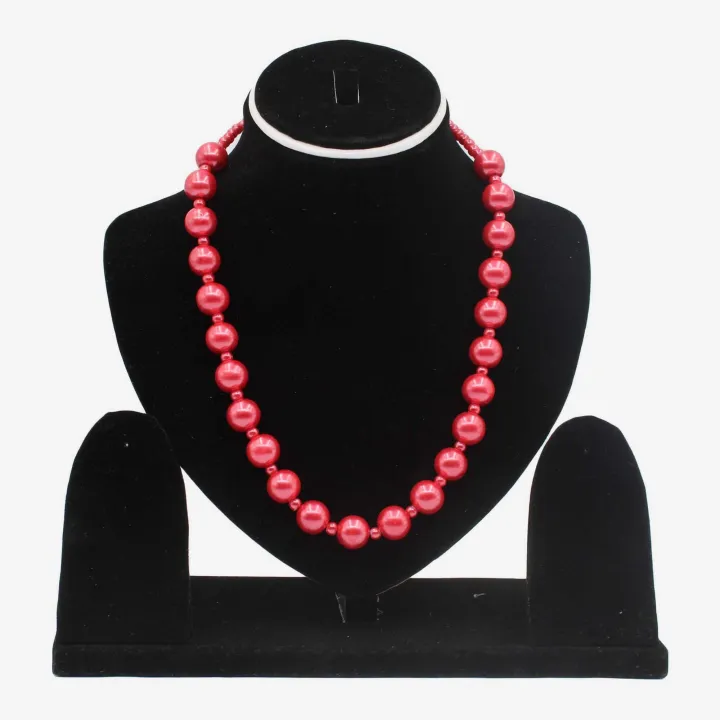 Pink Color Glass Fancy Mala/Necklace For Women - 8" | Spiritual & Elegant Jewelry