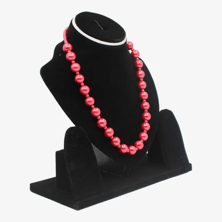 Pink Color Glass Fancy Mala/Necklace For Women - 8" | Spiritual & Elegant Jewelry