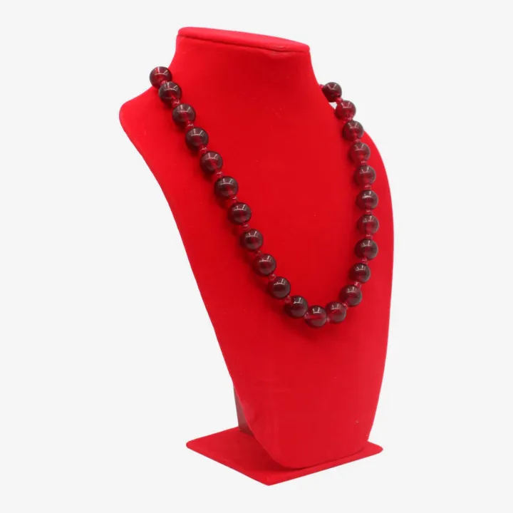 Red Color Glass Fancy Mala/Necklace For Women 8"