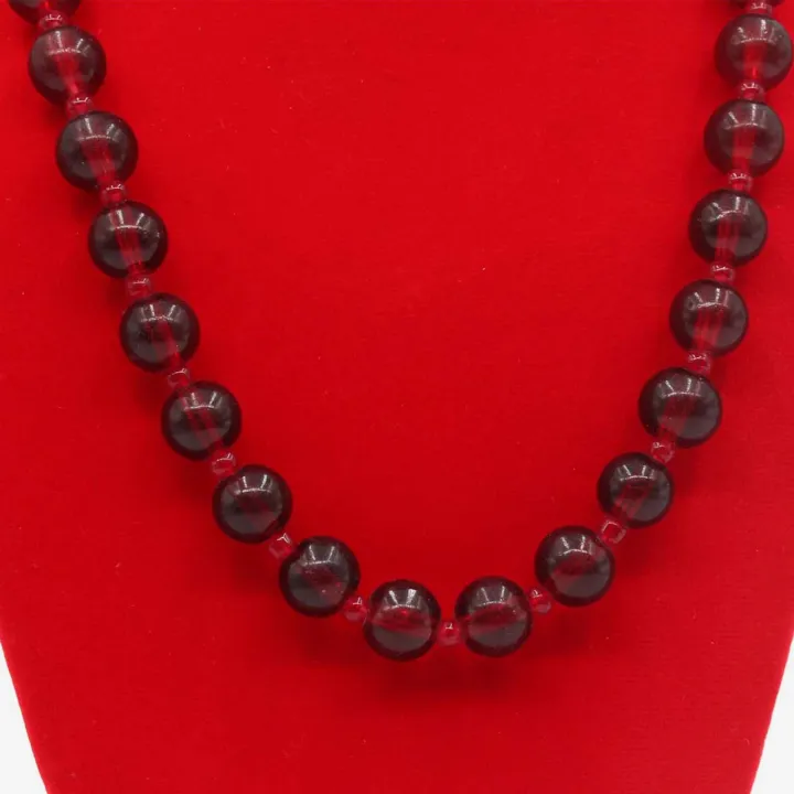 Red Color Glass Fancy Mala/Necklace For Women 8"