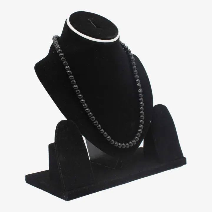Black Color 108 ` Glass Fancy Mala/Necklace For Women 10"