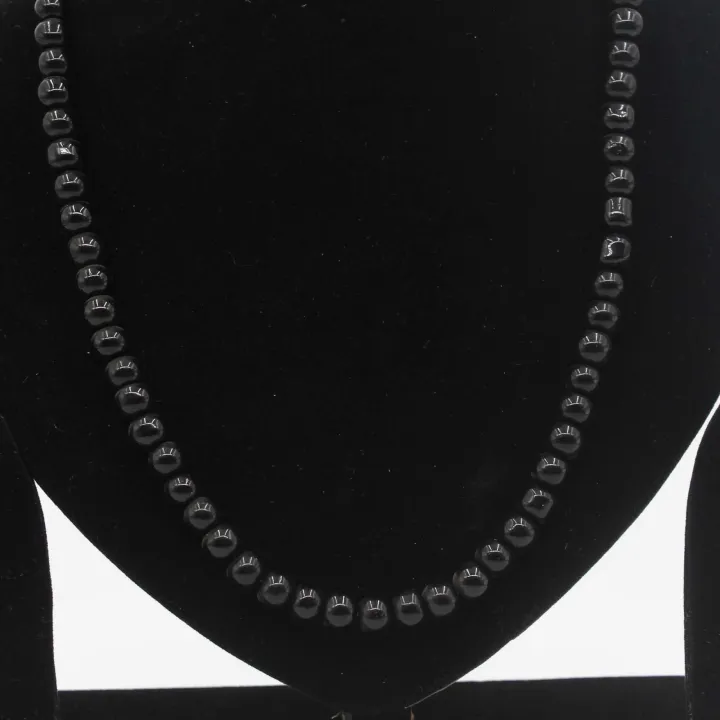 Black Color 108 ` Glass Fancy Mala/Necklace For Women 10"