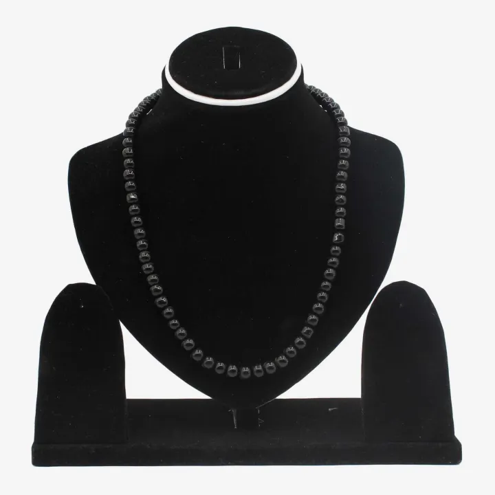 Black Color 108 ` Glass Fancy Mala/Necklace For Women 10"
