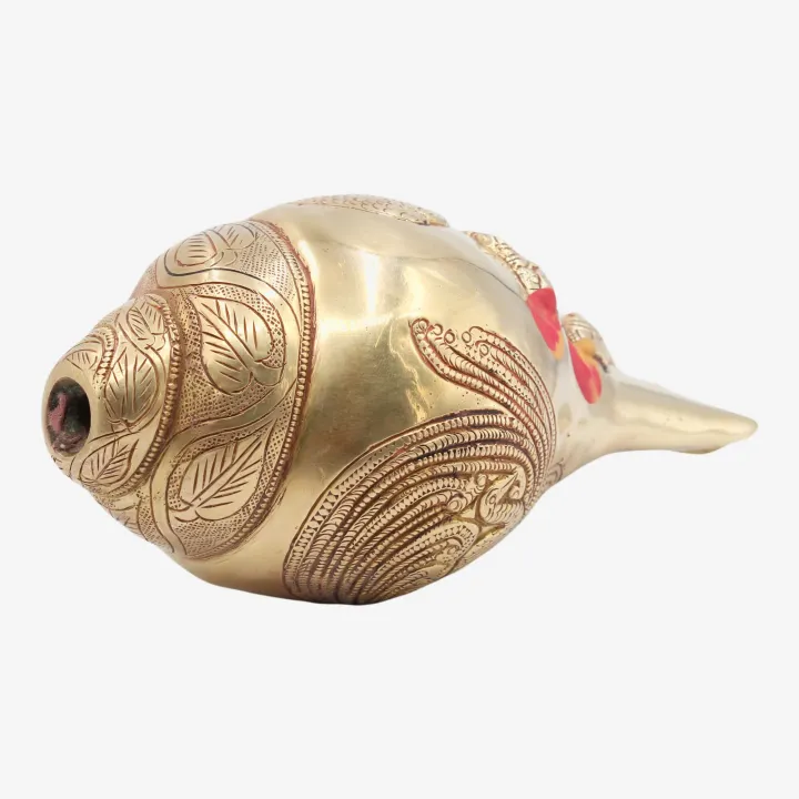 olden Color Ashta Dhatu Shankha – Sacred Conch for Prosperity, Protection & Positive Energy