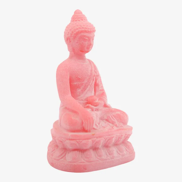 Pink Color Buddha Silicon Statue 4” – Peace, Prosperity & Positive Energy Figurine