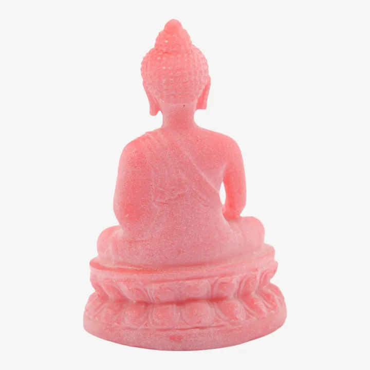 Pink Color Buddha Silicon Statue 4” – Peace, Prosperity & Positive Energy Figurine