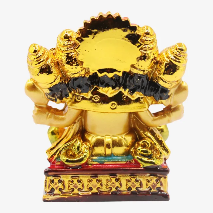 Golden Color Shree Ganesh With 5 Head (4”) – Prosperity, Wisdom & Protection Idol