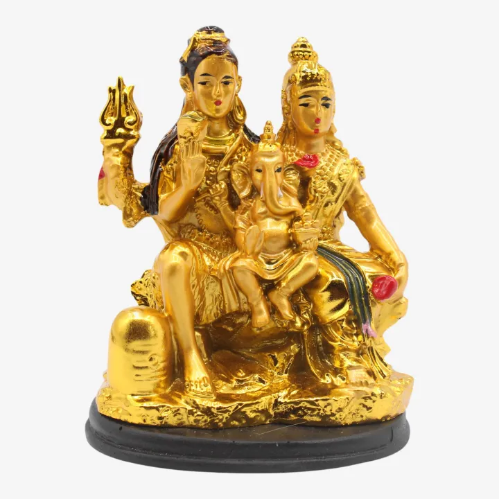 Golden Color Radha and Krishna Statue (4.2”) – Love, Harmony & Spiritual Bliss Figurine