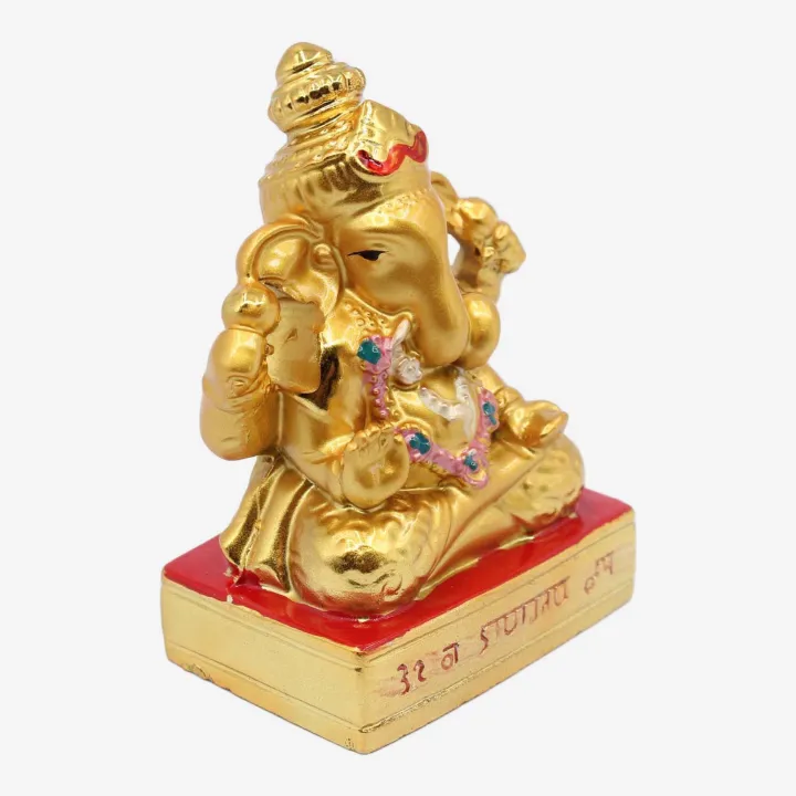 Golden Color Ganesha Statue (3”) – Wisdom, Prosperity & Obstacle Remover Figurine
