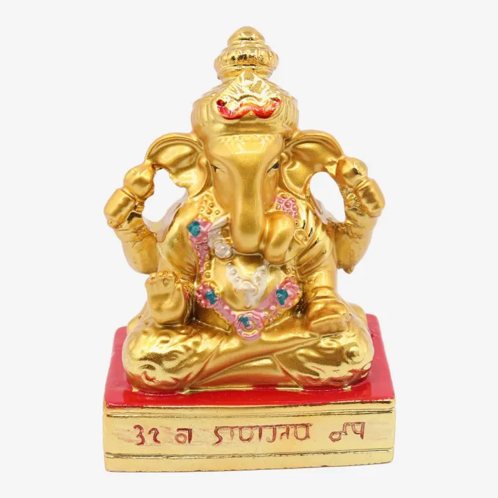 Golden Color Ganesha Statue (3”) – Wisdom, Prosperity & Obstacle Remover Figurine