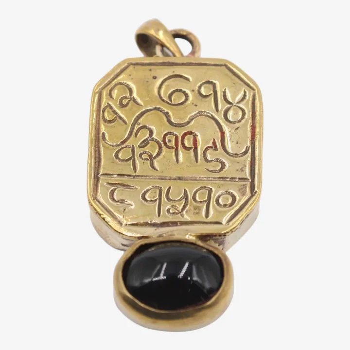 Unisex Golden Color Astha Dhatu Pendant with Sani Yantra – Protection, Stability & Positiv