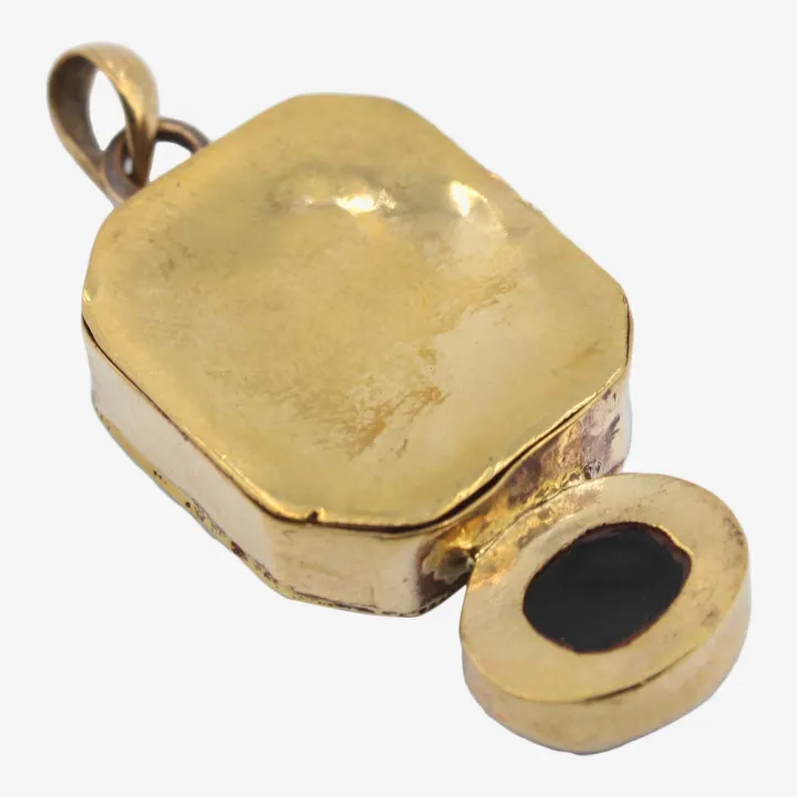 Unisex Golden Color Astha Dhatu Pendant with Sani Yantra – Protection, Stability & Positiv